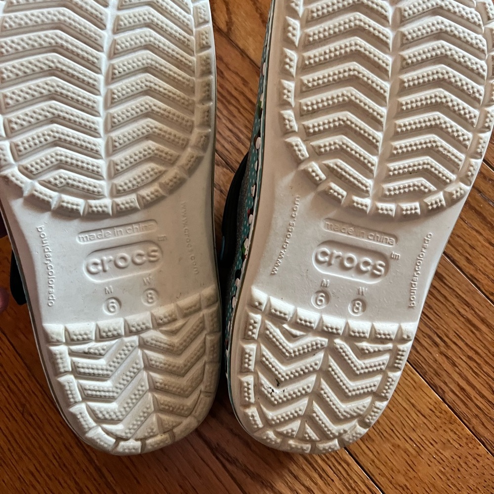 Crocs Limited Edition Glitter Penguin Clog Mule W8/M6 (Fit Like W7/M5) - Picture 4 of 4